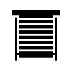 curtain or blinds silhouette on transparent background for web and graphic design