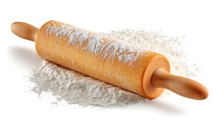 Wooden Rolling Pin  Flour Baking Time.