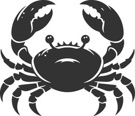 Vector silhouette of a crab