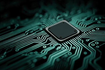 Circuit board with central chip