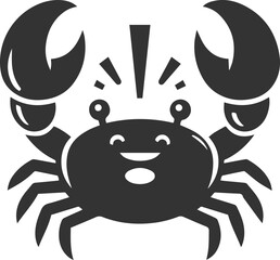 Vector silhouette of a crab