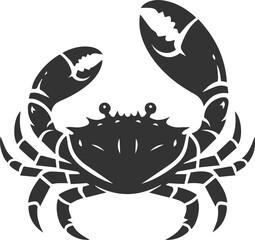 Vector silhouette of a crab