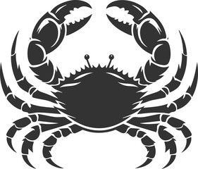 Vector silhouette of a crab