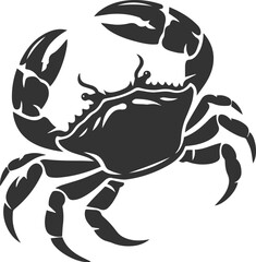 Vector silhouette of a crab