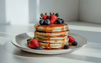 pancakes with berries