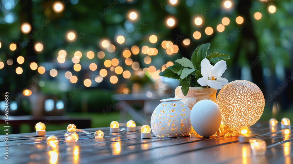 Poster cozy table setting with candles and fresh flowers creating an intimate and romantic atmosphere for s