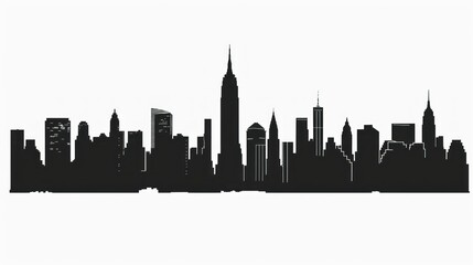 Naklejka premium New York City skyline with finance skyscrapers stock photo --ar 16:9 --raw --v 6 Job ID: c608923f-765f-41b9-9fa1-1248a38d082f