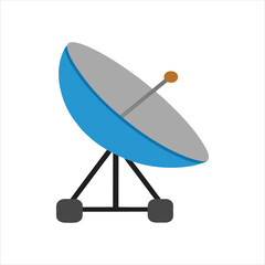 Mobile Satellite Dish Vector Illustration