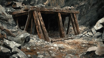 Abandoned Mine Support Structure