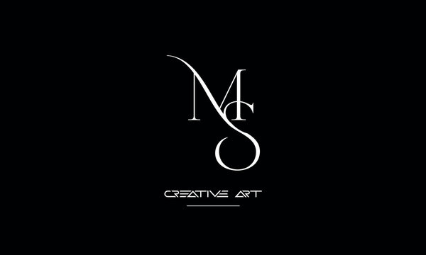 MS, SM, M, S abstract letters logo monogram