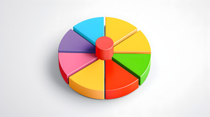 Obraz premium Professional Chart Pie Infographic Share Element to Enhance Data Visualization