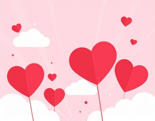 valentine background with hearts
