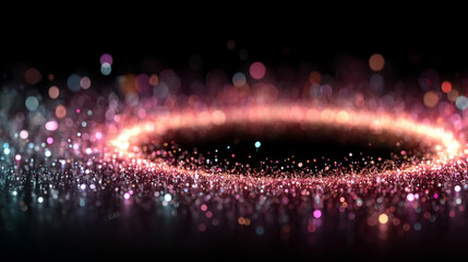 Abstract glowing circular technology background with radiant digital rings and luminous energy. Symbolizes innovation, connectivity, data flow, and futuristic systems in a high-tech visual landscape.
