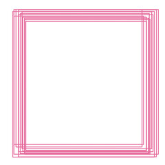 Square Line Marking Illustration Doodle Highlights That Can Be Used For Sticker, Icon, Decorative, etc. | Marker circle with pink color