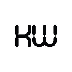 KW monogram logo design letter text name symbol monochrome logotype alphabet character simple logo