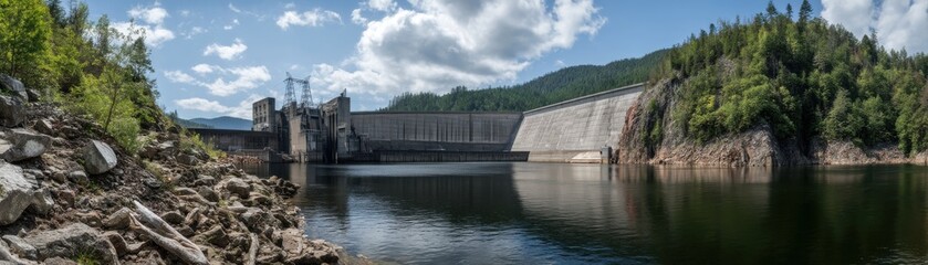 Hydroelectric dams provide sustainable energy solutions