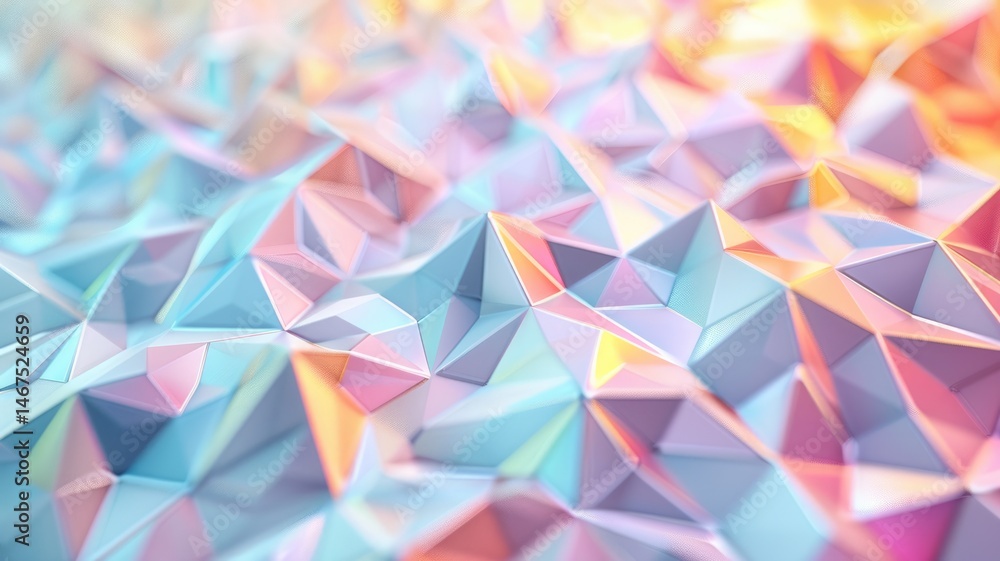 Poster abstract network of glowing lines and dots with bokeh effect. digital artwork of vibrant color of gl