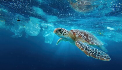 Fototapeta premium Choosing plasticfree options helps protect marine life