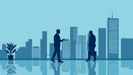 Fototapeta premium business people on abstract background