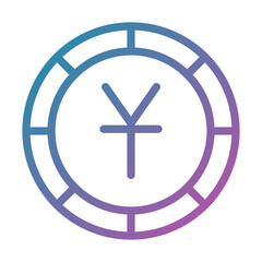 Yen Symbol with Circular Design