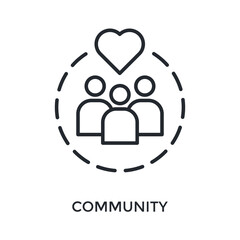 Community Icon Outline Style. Vector Illustration For Graphic Design