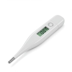 Digital medical thermometer isolated on white