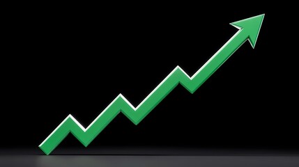 Green Growth Arrow Upward Trend with Success, and Progress. (1)