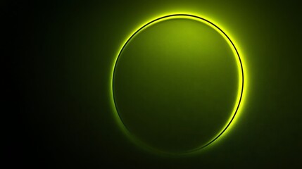 Abstract glowing lime green circle