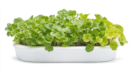Fototapeta premium hydroponic farm, Isolated on pure white. 