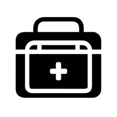 first aid kit silhouette on transparent background for web and graphic design