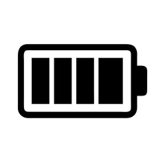 half battery silhouette on transparent background for web and graphic design