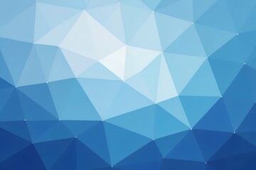 Fototapeta premium Abstract Blue Low Polygonal Geometric Background