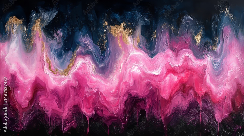 Poster abstract wave of colors: a mesmerizing wave of vibrant colors swirls and dances across the canvas, b