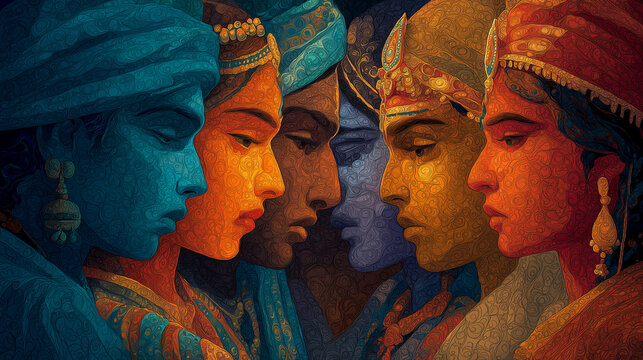 Cultural Representation of Indian Castes in Traditional Attire