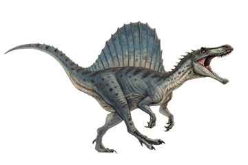 Fototapeta premium Ferocious Dinosaur Illustration Detailed Depiction of a Prehistoric Predator