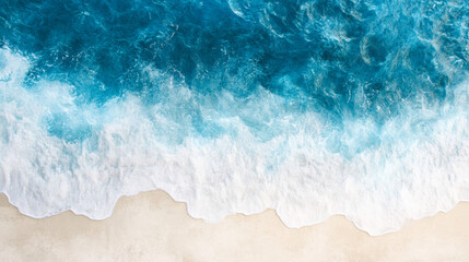 Fototapeta premium Underwater design featuring clean white and crystal-clear blue tones over sandy ground