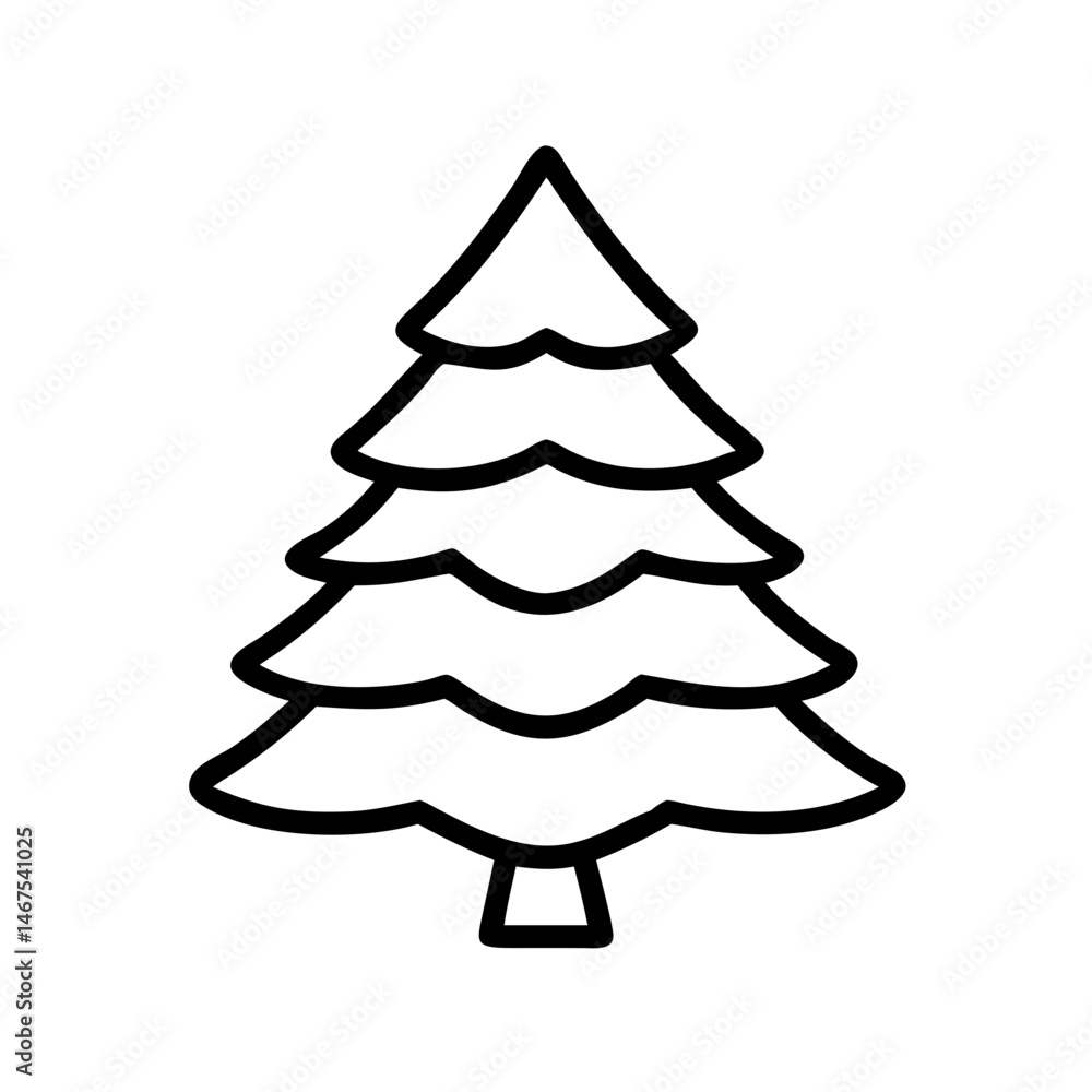 Poster layered fir on transparent background for web and graphic design