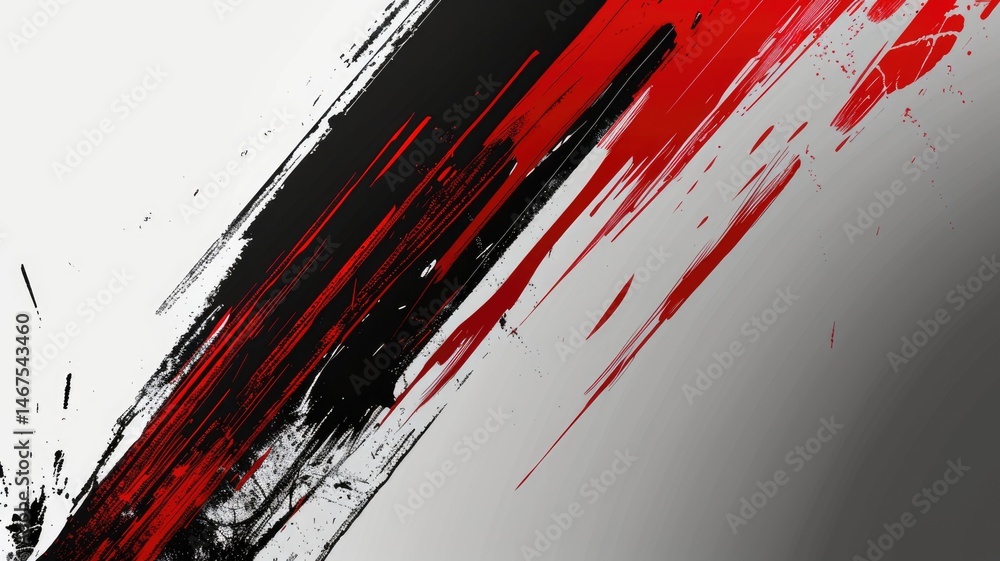Poster abstract red, black color wave express, emphasize energetic splashed line. seamless texture of vivid