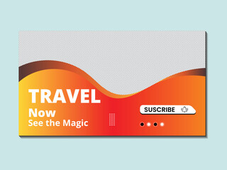 Modern Travel Vlog Thumbnail Design for YouTube
