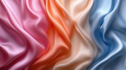 Obraz premium Aesthetic silk backdrop with soft gradient blend
