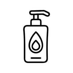 lotion bottle with drop cap on transparent background for web and graphic design