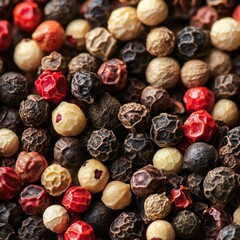 Obraz premium Colorful peppercorns close-up