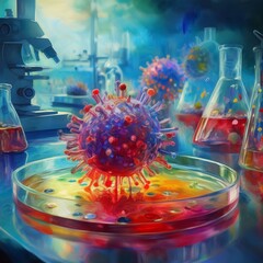 Virus im Labor untersucht