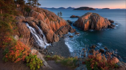 sunset in the mountains