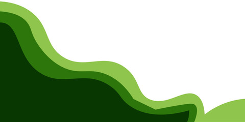 Abstract green liquid wave on white background with copy space for text. Modern design concept. vector