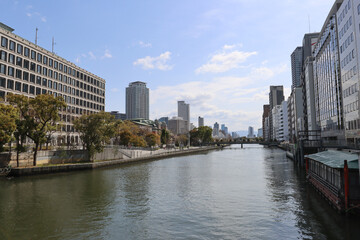 Tosahori river - View from Yodoyabashi Bridge, Osaka