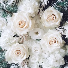 Obraz premium Elegant winter floral arrangement
