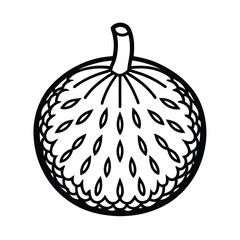 vector illustration of breadfruit