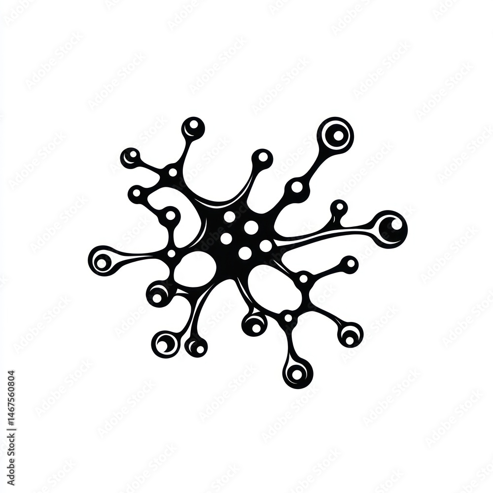 Aufkleber abstract network connection graphic, white background, data visualization, website design