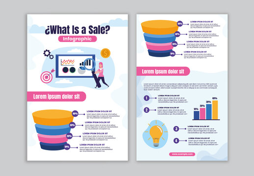 Fuschia And Blue Business Funnel Diagram Information Infographic